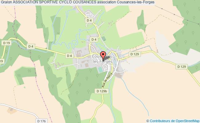plan association Association Sportive Cyclo Cousances Cousances-les-Forges