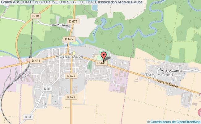 plan association Association Sportive D'arcis - Football Arcis-sur-Aube