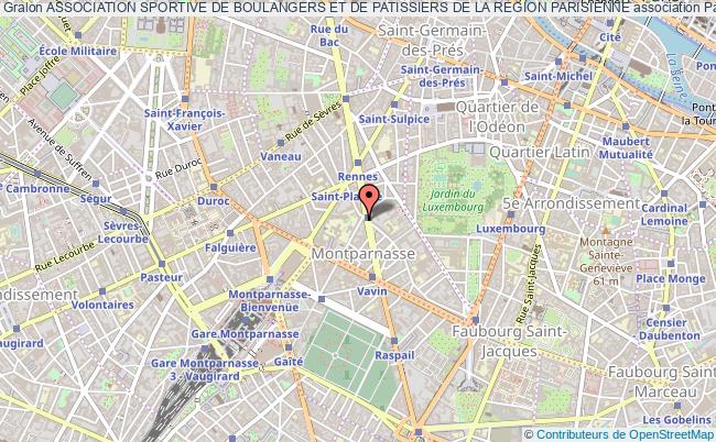 plan association Association Sportive De Boulangers Et De Patissiers De La Region Parisienne Paris 15e