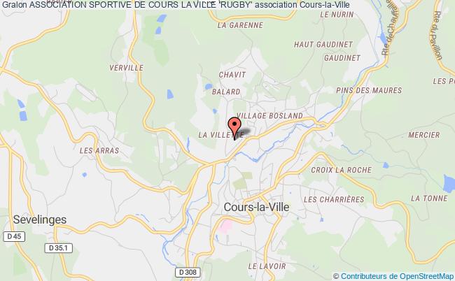 plan association Association Sportive De Cours La Ville 'rugby' Cours-la-Ville