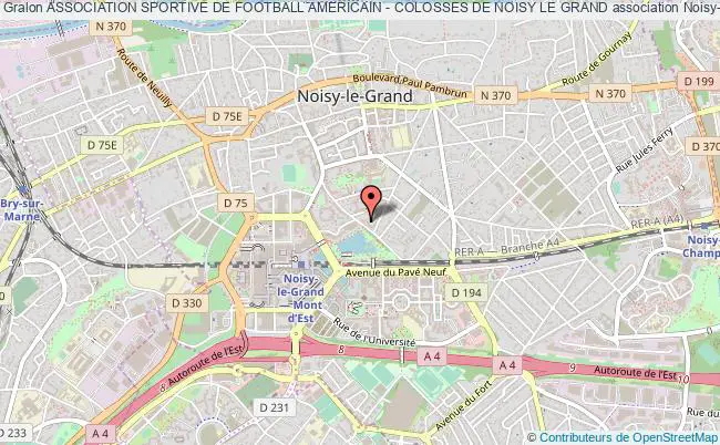 plan association Association Sportive De Football Americain - Colosses De Noisy Le Grand Noisy-le-Grand