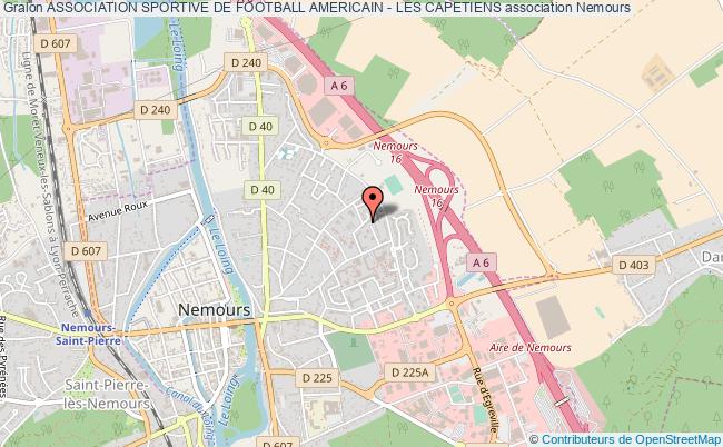 plan association Association Sportive De Football Americain - Les Capetiens Nemours