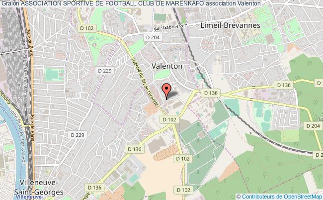 plan association Association Sportive De Football Club De Marenkafo Valenton