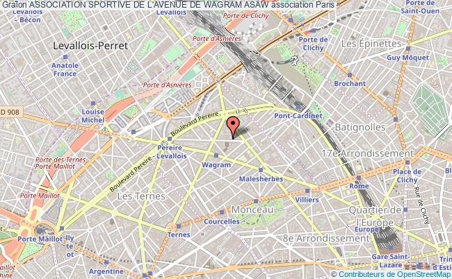 plan association Association Sportive De L'avenue De Wagram Asaw Paris