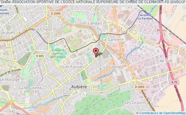 plan association Association Sportive De L'ecole Nationale Superieure De Chimie De Clermont-fd (ensccf) Aubière