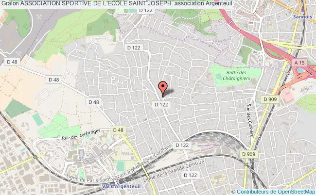 plan association Association Sportive De L'ecole Saint Joseph. Argenteuil