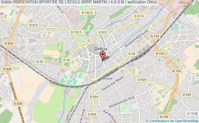 plan association Association Sportive De L'ecole Saint Martin ( A.s.s.m.) Dreux