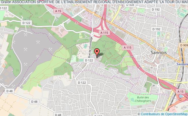 plan association Association Sportive De L'etablissement Regional D'enseignement Adapte 'la Tour Du Mail' Sannois