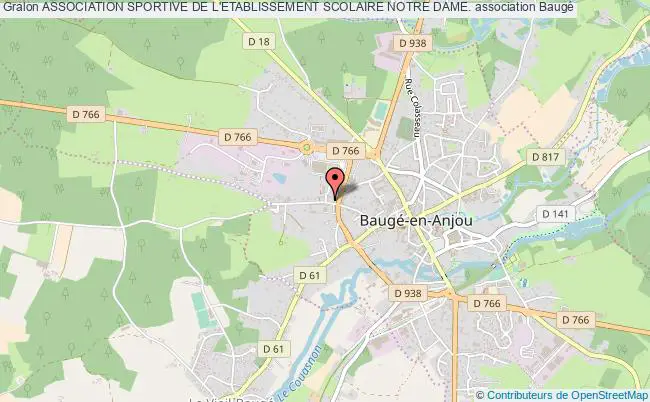 plan association Association Sportive De L'etablissement Scolaire Notre Dame. Baugé-en-Anjou