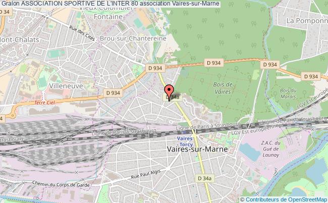 plan association Association Sportive De L'inter 80 Vaires-sur-Marne