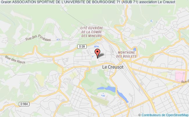 plan association Association Sportive De L'universite De Bourgogne 71 (asub 71) Le    Creusot