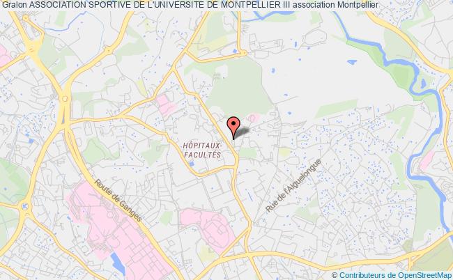 plan association Association Sportive De L'universite De Montpellier Iii Montpellier