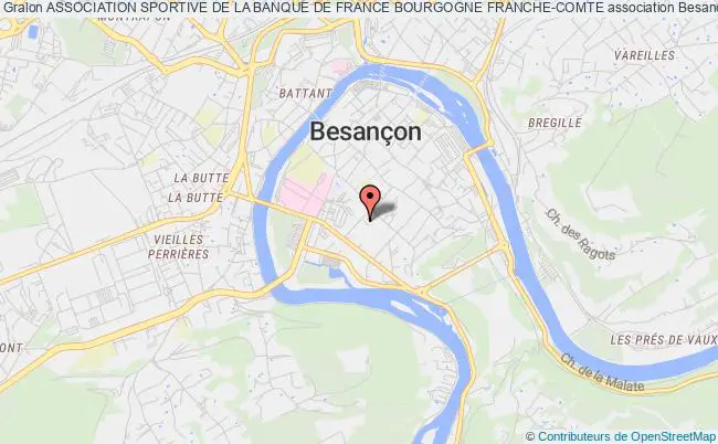 plan association Association Sportive De La Banque De France Bourgogne Franche-comte Besançon