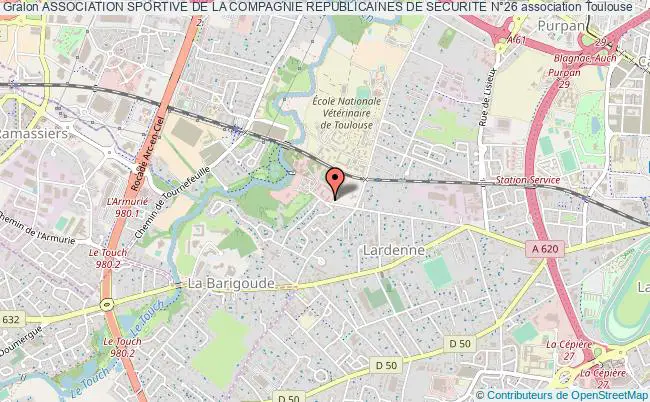 plan association Association Sportive De La Compagnie Republicaines De Securite N°26 Toulouse
