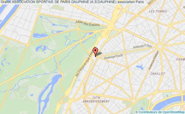 plan association Association Sportive De Paris Dauphine (a.s.dauphine) Paris