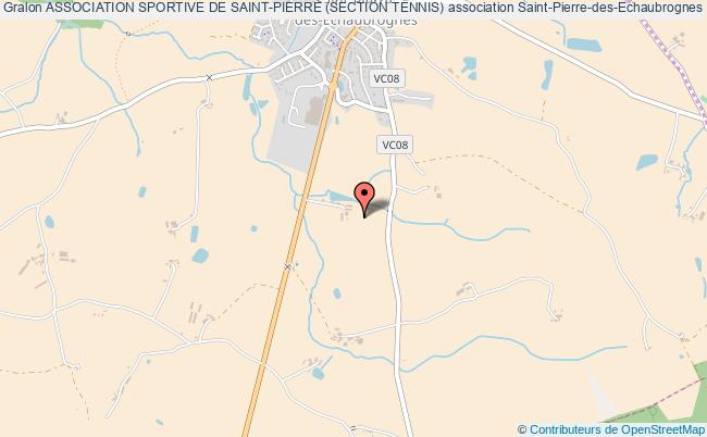 plan association Association Sportive De Saint-pierre (section Tennis) Saint-Pierre-des-Échaubrognes