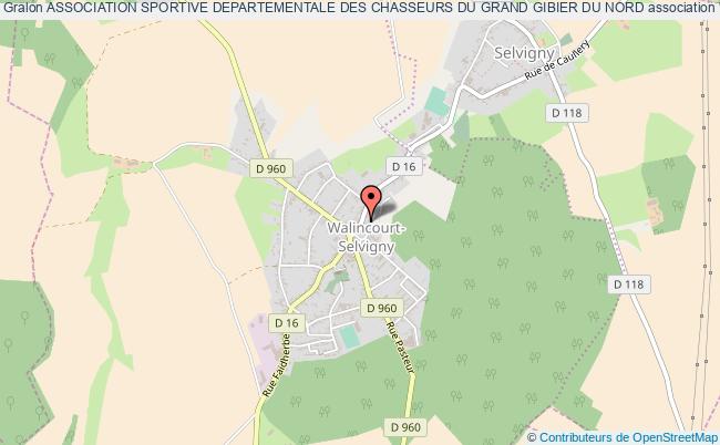 plan association Association Sportive Departementale Des Chasseurs Du Grand Gibier Du Nord Walincourt-Selvigny