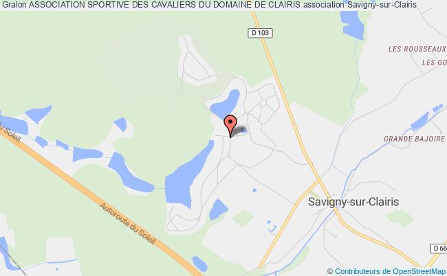 plan association Association Sportive Des Cavaliers Du Domaine De Clairis Savigny-sur-Clairis