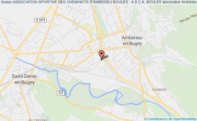 plan association Association Sportive Des Cheminots D'amberieu Boules - A.s.c.a. Boules Ambérieu-en-Bugey