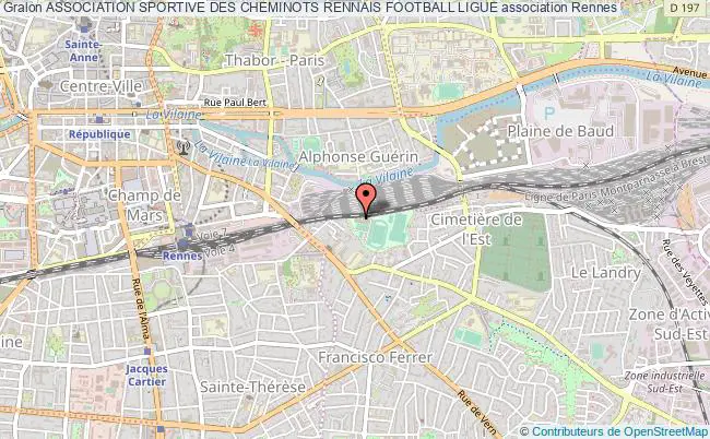 plan association Association Sportive Des Cheminots Rennais Football Ligue Rennes