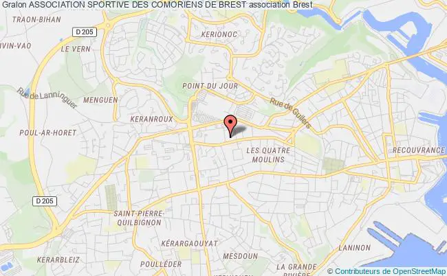 plan association Association Sportive Des Comoriens De Brest Brest