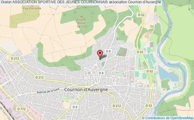 plan association Association Sportive Des Jeunes Cournonnais Cournon-d'Auvergne