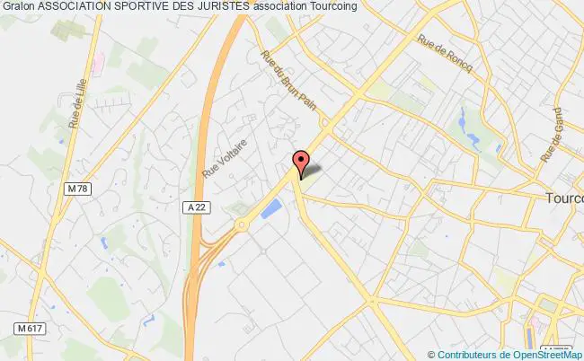 plan association Association Sportive Des Juristes Tourcoing