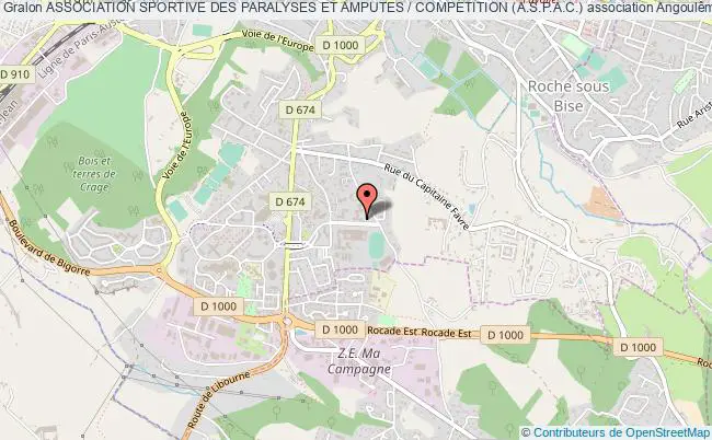 plan association Association Sportive Des Paralyses Et Amputes / Competition (a.s.p.a.c.) Angoulême