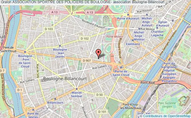 plan association Association Sportive Des Policiers De Boulogne- Boulogne-Billancourt