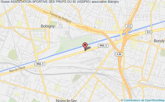plan association Association Sportive Des Profs Du 93 (asdp93) Bobigny