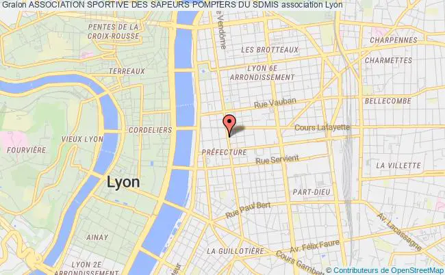 plan association Association Sportive Des Sapeurs Pompiers Du Sdmis Lyon 3e Arrondissement