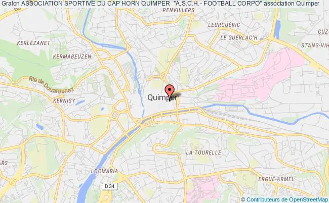 plan association Association Sportive Du Cap Horn Quimper  "a.s.c.h.- Football Corpo" Quimper