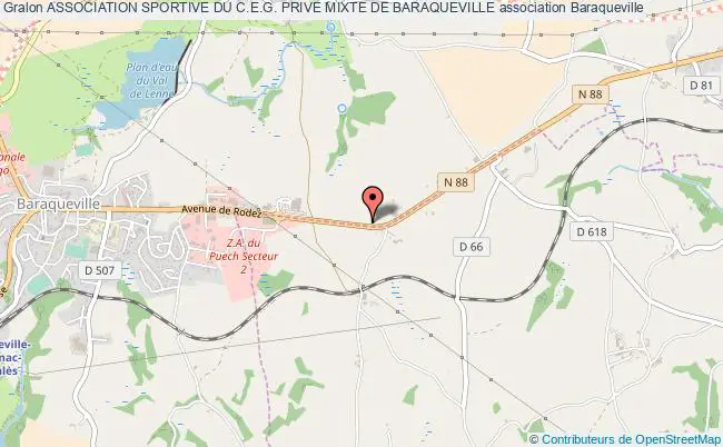 plan association Association Sportive Du C.e.g. Prive Mixte De Baraqueville Baraqueville
