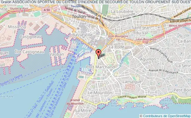 plan association Association Sportive Du Centre D'incendie De Secours De Toulon Groupement Sud Ouest - Departement Du Var Toulon
