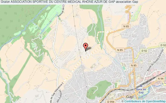 plan association Association Sportive Du Centre MÉdical RhÔne Azur De Gap Gap