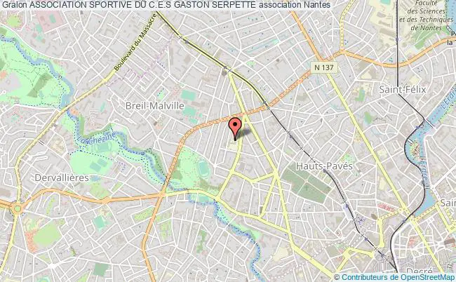 plan association Association Sportive Du C.e.s Gaston Serpette Nantes