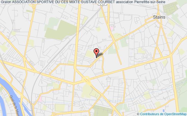 plan association Association Sportive Du Ces Mixte Gustave Courbet Pierrefitte-sur-Seine