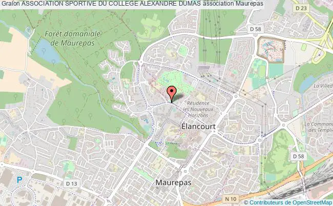 plan association Association Sportive Du College Alexandre Dumas Maurepas
