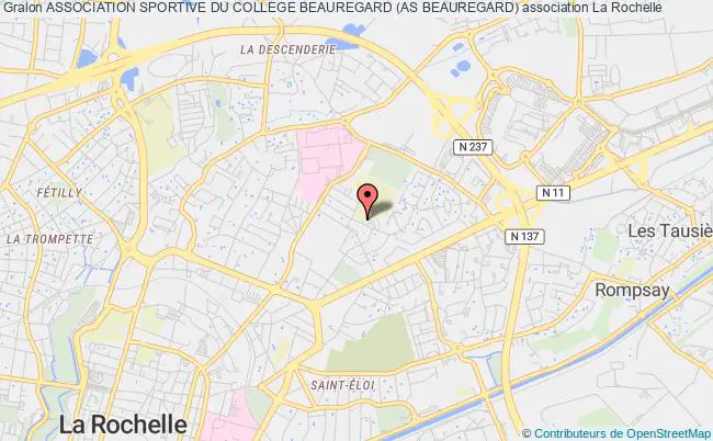 plan association Association Sportive Du College Beauregard (as Beauregard) La Rochelle