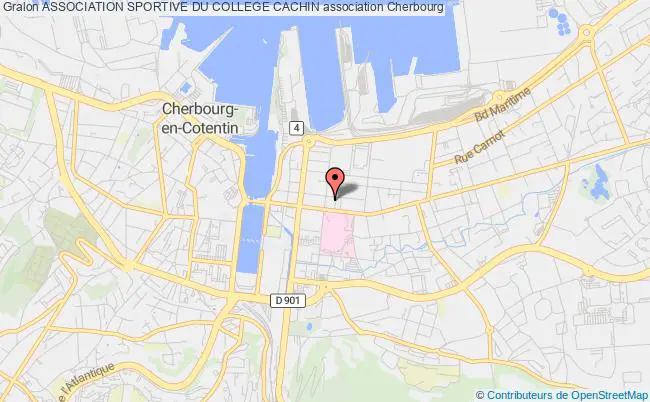 plan association Association Sportive Du College Cachin Cherbourg-Octeville