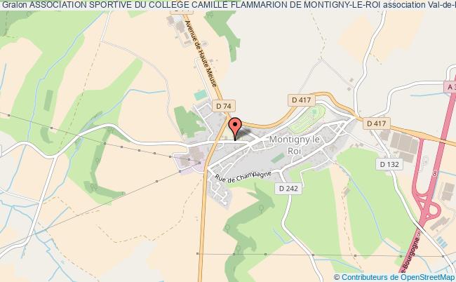 plan association Association Sportive Du College Camille Flammarion De Montigny-le-roi Val-de-Meuse