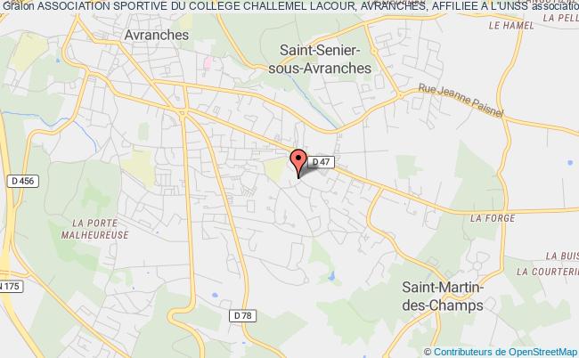 plan association Association Sportive Du College Challemel Lacour, Avranches, Affiliee A L'unss Avranches