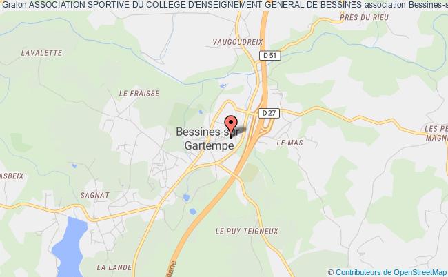 plan association Association Sportive Du College D'enseignement General De Bessines Bessines-sur-Gartempe