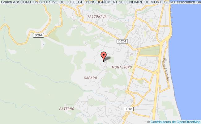 plan association Association Sportive Du College D'enseignement Secondaire De Montesoro Bastia