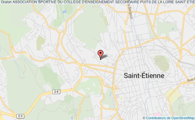plan association Association Sportive Du College D'enseignement Secondaire Puits De La Loire Saint Etienne Saint-Étienne