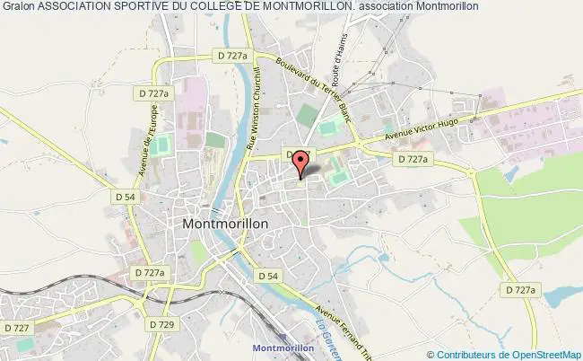 plan association Association Sportive Du College De Montmorillon. Montmorillon
