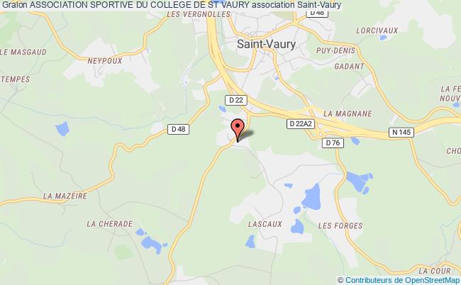 plan association Association Sportive Du College De St Vaury Saint-Vaury