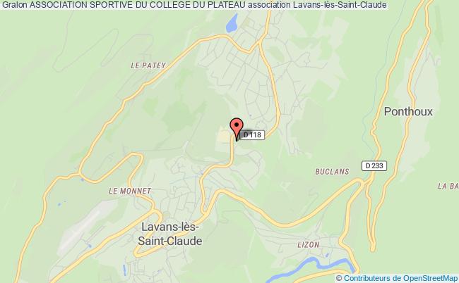 plan association Association Sportive Du College Du Plateau Lavans-lès-Saint-Claude