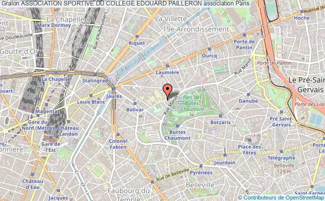 plan association Association Sportive Du College Edouard Pailleron Paris