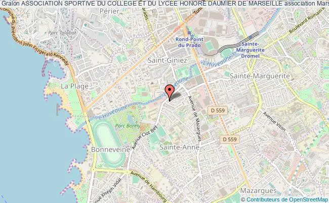 plan association Association Sportive Du College Et Du Lycee Honore Daumier De Marseille Marseille